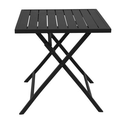 ABELUS - tavolo da giardino quadrato pieghevole salvaspazio in alluminio