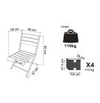 ABELUS - sedia da giardino in alluminio pieghevole salvaspazio