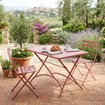 ROMANUS - tavolo in acciaio pieghevole da esterno