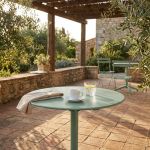 OPERA - tavolo da giardino in acciaio diametro 60