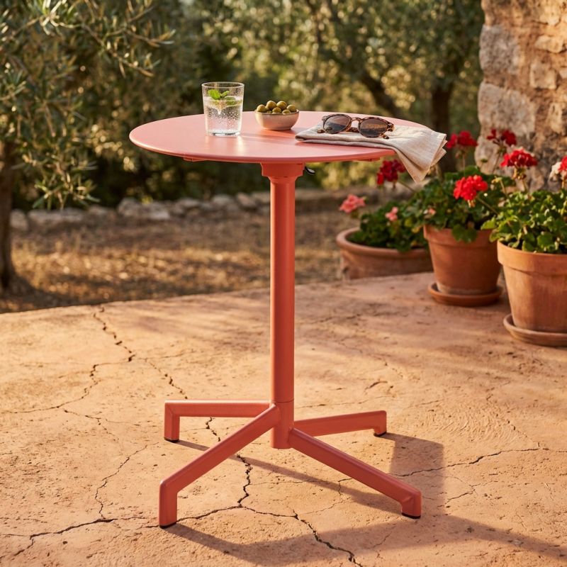 OPERA - tavolo da giardino in acciaio diametro 60