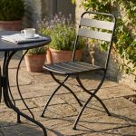 ROMANUS - sedia da giardino pieghevole salvaspazio in ferro