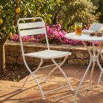 ROMANUS - sedia da giardino pieghevole salvaspazio in ferro