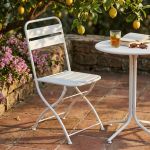 ROMANUS - sedia da giardino pieghevole salvaspazio in ferro