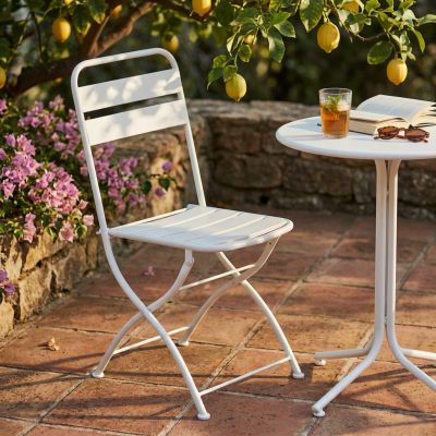 ROMANUS - sedia da giardino pieghevole salvaspazio in ferro