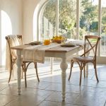 CROSS - tavolo vintage allungabile in legno con piano stondato