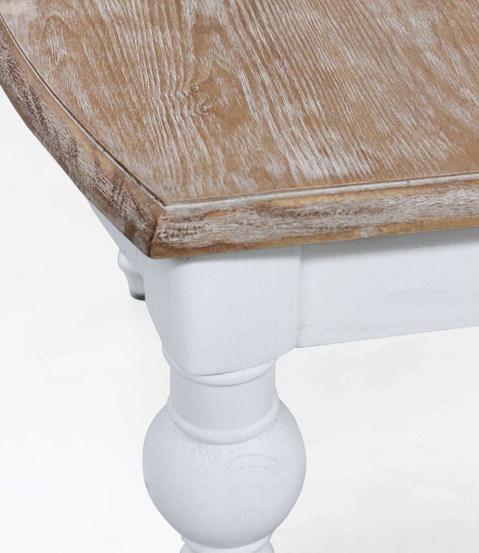 CROSS - tavolo vintage allungabile in legno con piano stondato