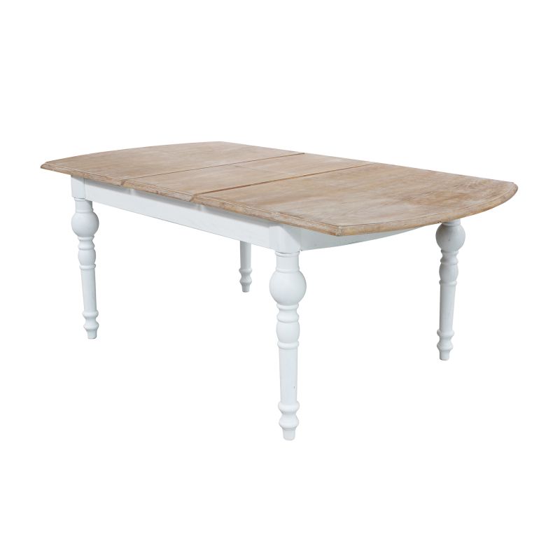 CROSS - tavolo vintage allungabile in legno con piano stondato