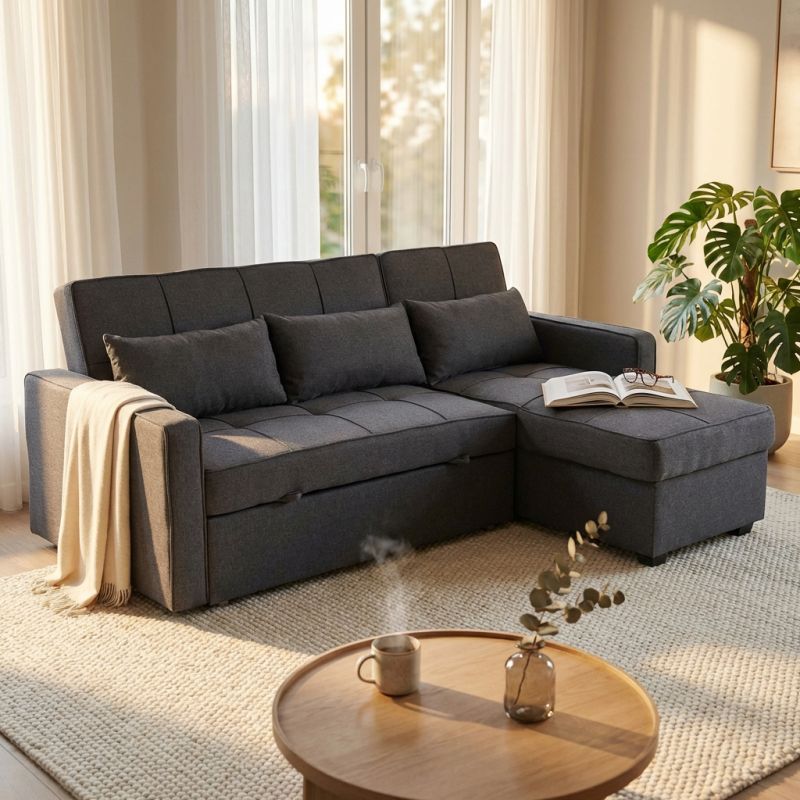 CLOTH - divano letto con penisola