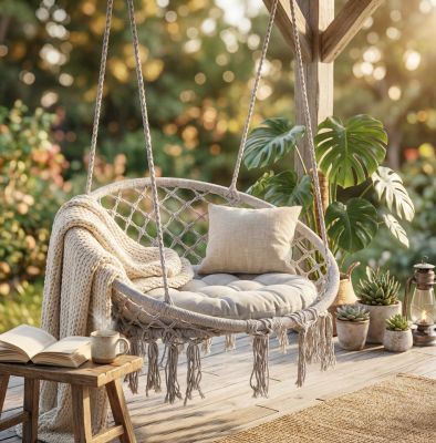 GREDY - sedia sospesa rotonda cm tondo 80/60x120 h