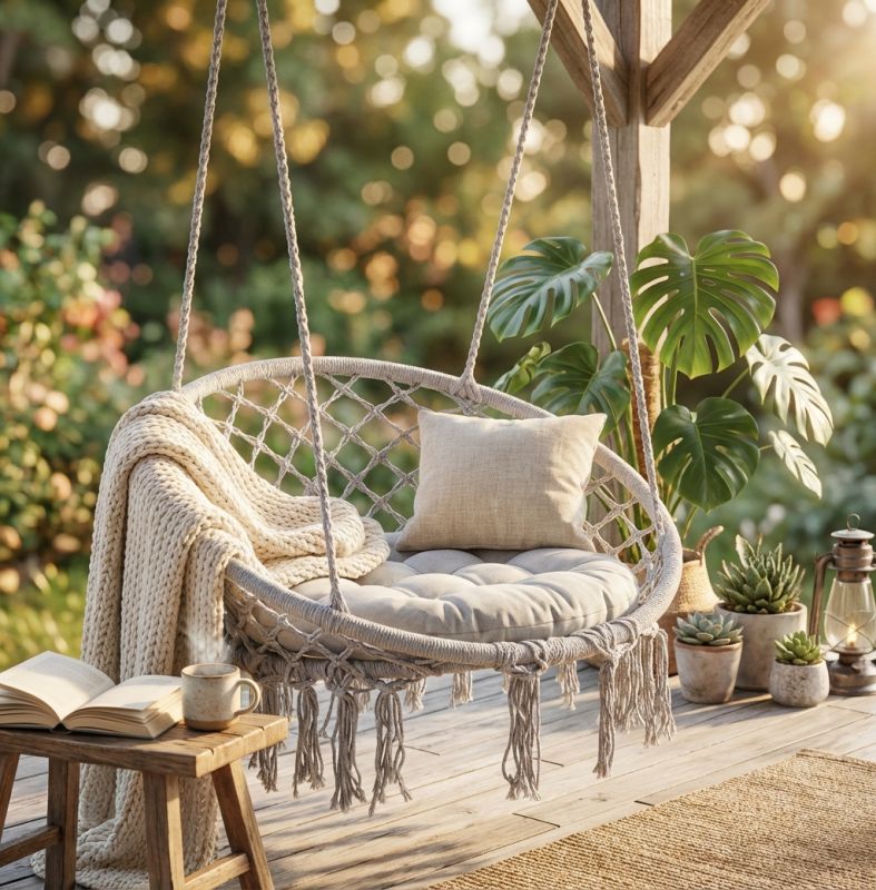 GREDY - sedia sospesa rotonda cm tondo 80/60x120 h