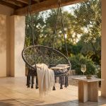 GREDY - sedia sospesa rotonda cm tondo 80/60x120 h