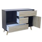 TETLIS - madia moderna con tre cassetti e un anta,6 h