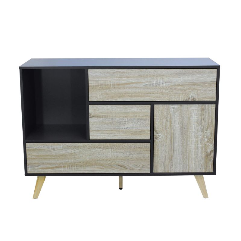 TETLIS - madia moderna con tre cassetti e un anta,6 h