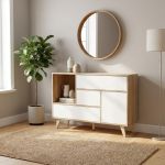 TETLIS - madia moderna con tre cassetti e un'anta