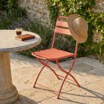 ROMANUS - sedia da giardino pieghevole salvaspazio in ferro