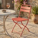 ROMANUS - sedia da giardino pieghevole salvaspazio in ferro