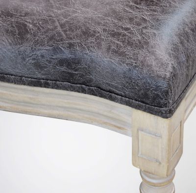 OVAL BACK - sedia vintage in simil pelle