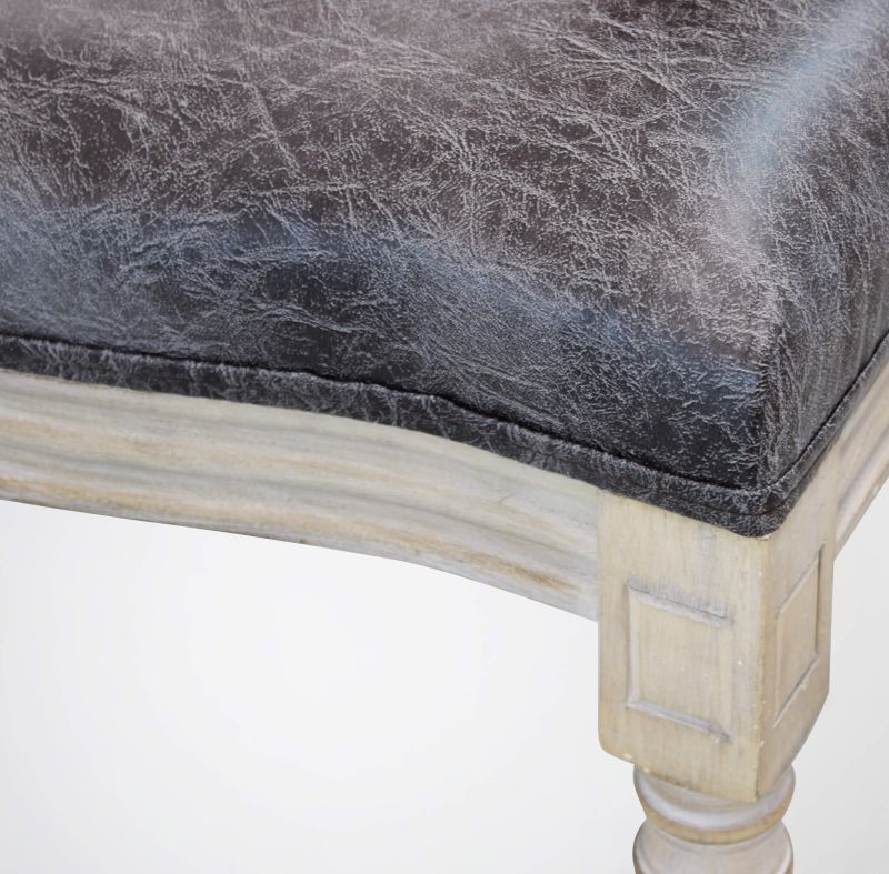 OVAL BACK - sedia vintage in simil pelle