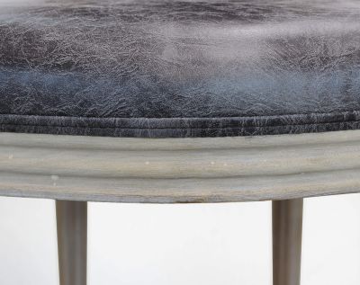 OVAL BACK - sedia vintage in simil pelle