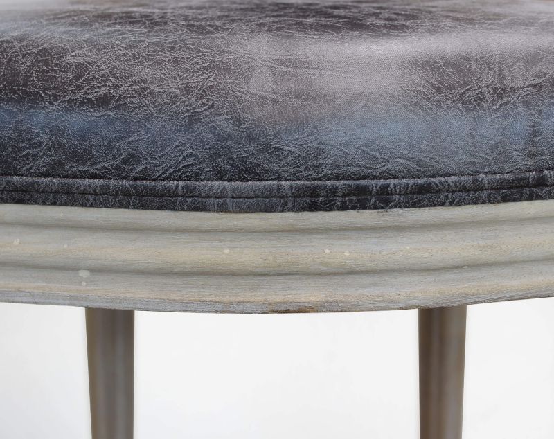 OVAL BACK - sedia vintage in simil pelle