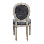 OVAL BACK - sedia vintage in simil pelle