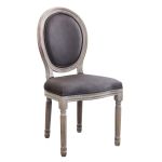 OVAL BACK - sedia vintage in velluto