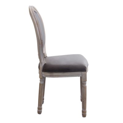 OVAL BACK - sedia vintage in velluto