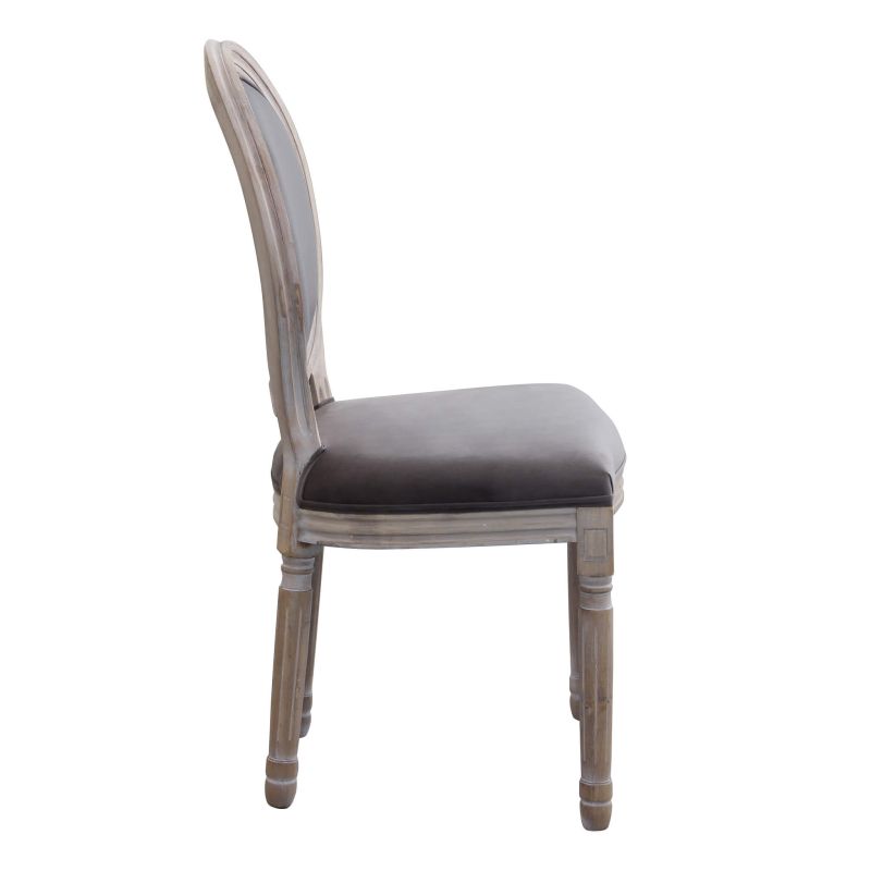 OVAL BACK - sedia vintage in velluto