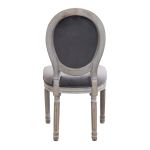 OVAL BACK - sedia vintage in velluto