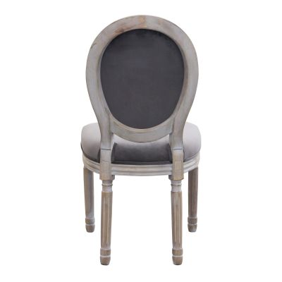 OVAL BACK - sedia vintage in velluto