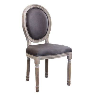 OVAL BACK - sedia vintage in velluto