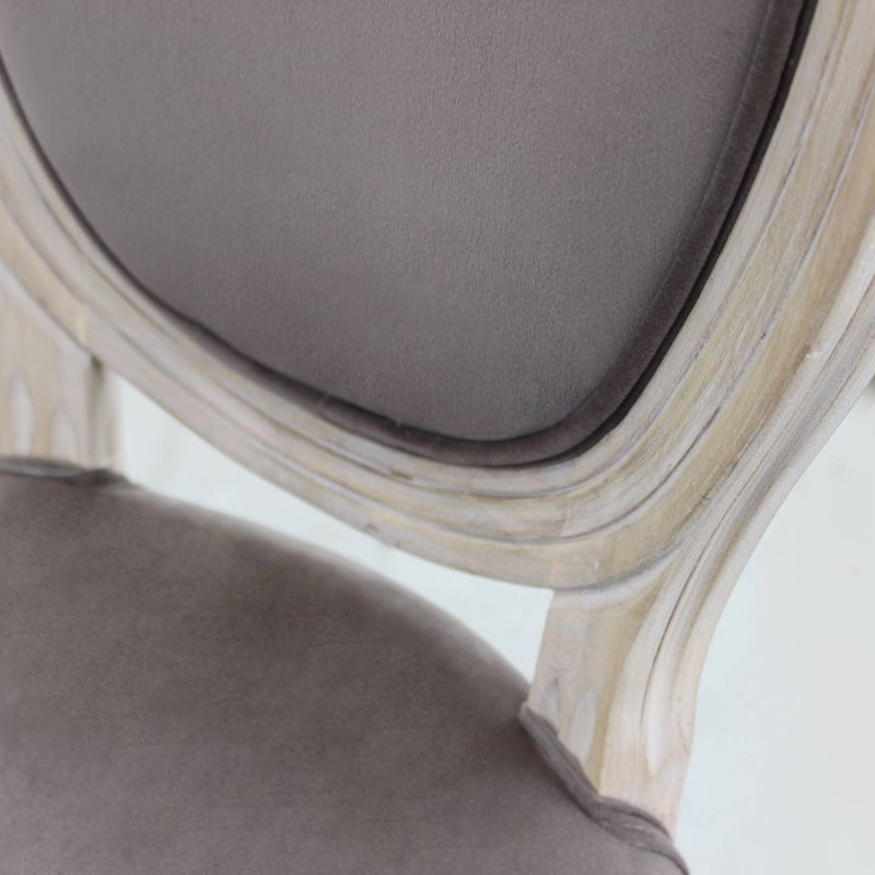 OVAL BACK - sedia vintage in velluto