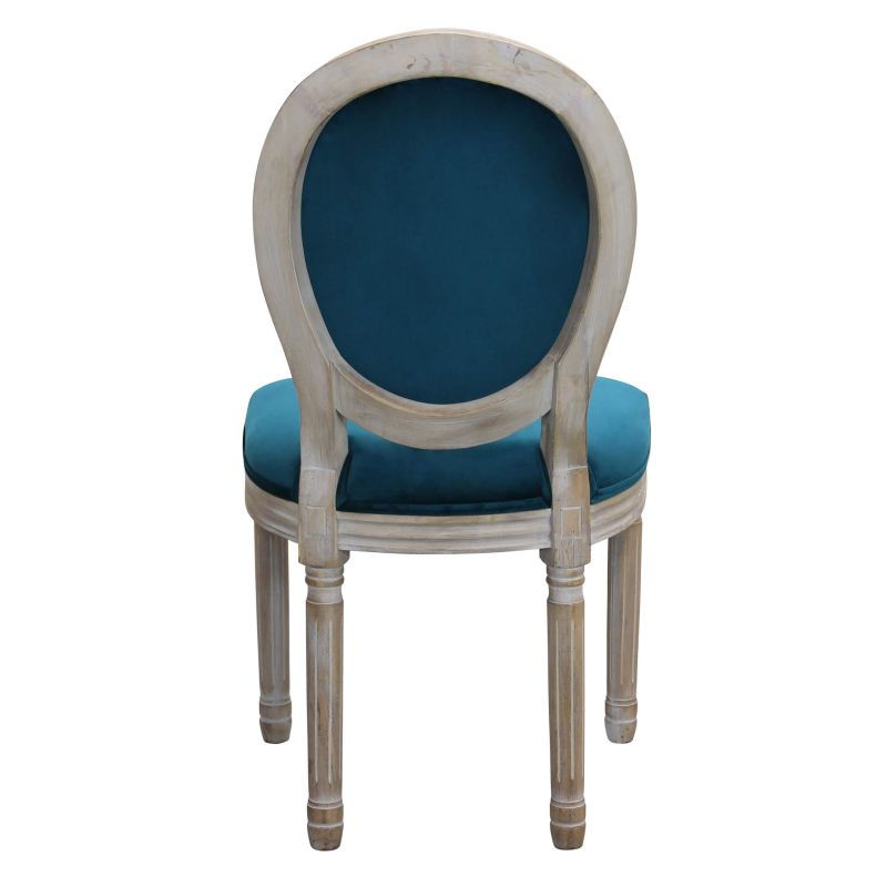 OVAL BACK - sedia vintage in velluto