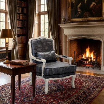 GAZZ - poltrona vintage in ecopelle