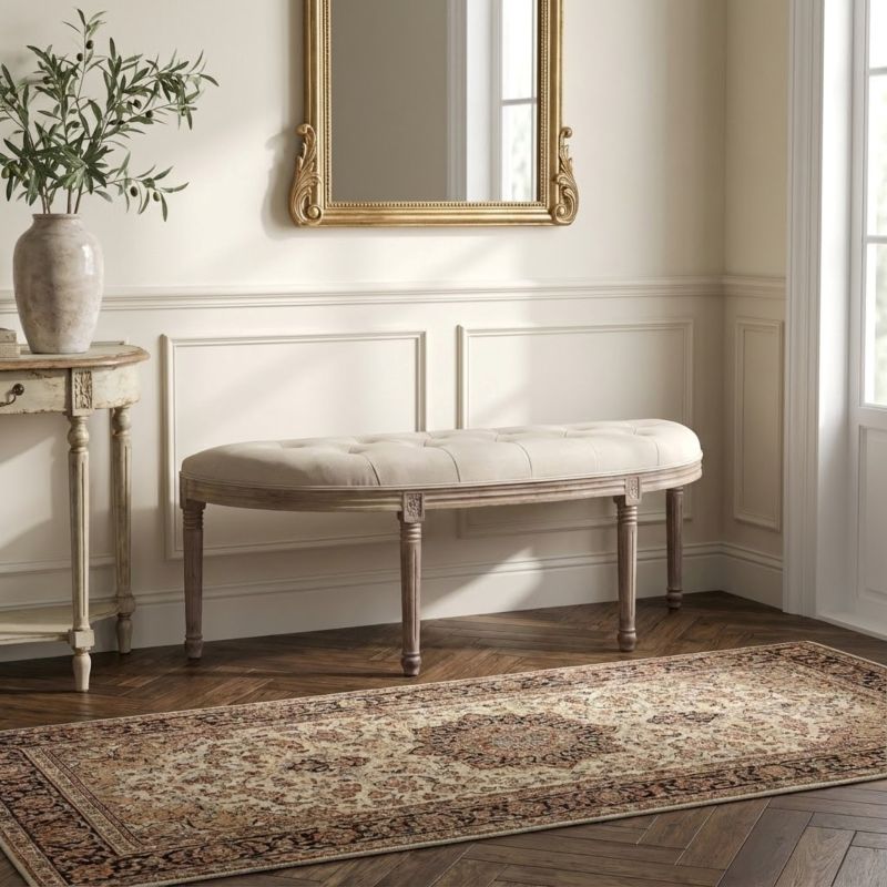 MARGE - panca vintage in tessuto