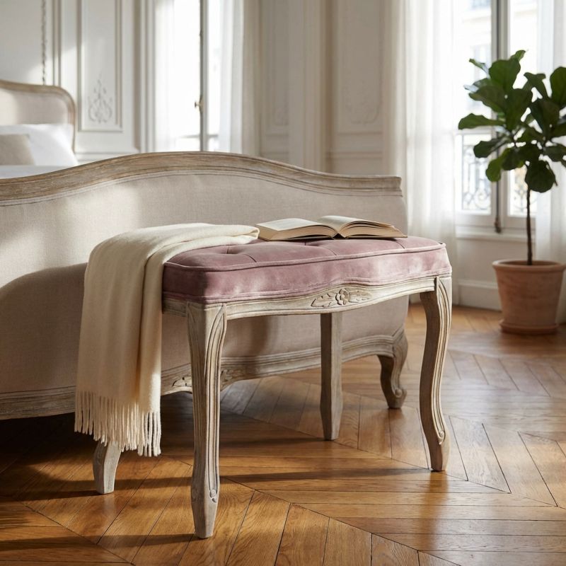 NAPO - sgabello vintage in velluto