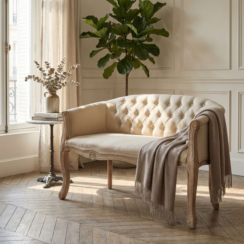 KRUSTU - divano vintage in tessuto