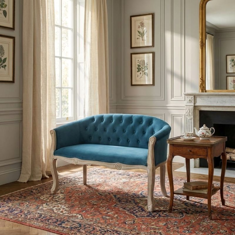 KRUSTU - divano vintage in tessuto