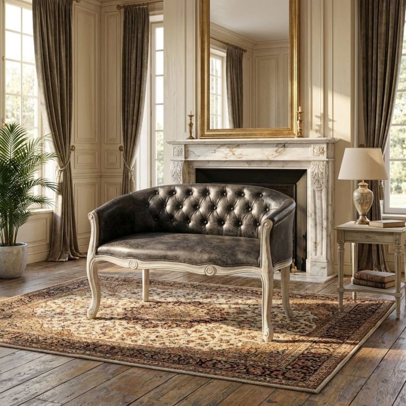 KRUSTU - divano vintage in ecopelle