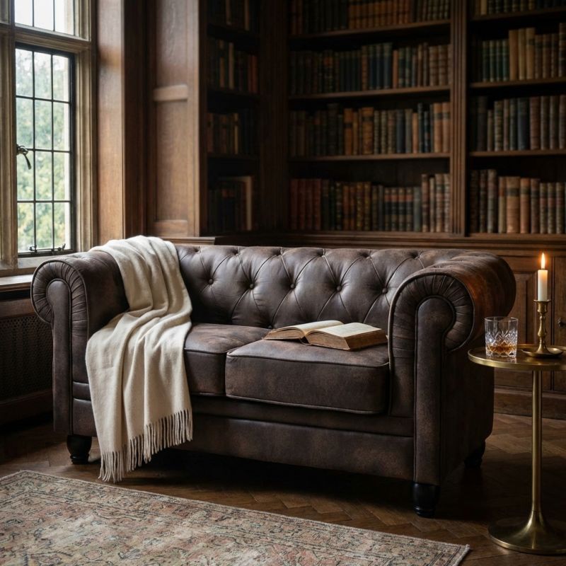 CHESTERFIELD - divano vintage in ecopelle