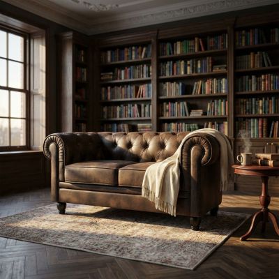 CHESTERFIELD - divano vintage in ecopelle