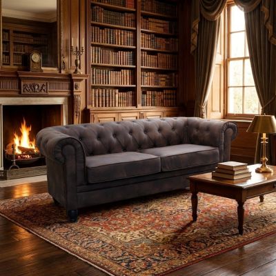 CHESTERFIELD - divano vintage in ecopelle