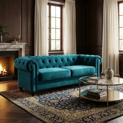 CHESTERFIELD - divano vintage in velluto