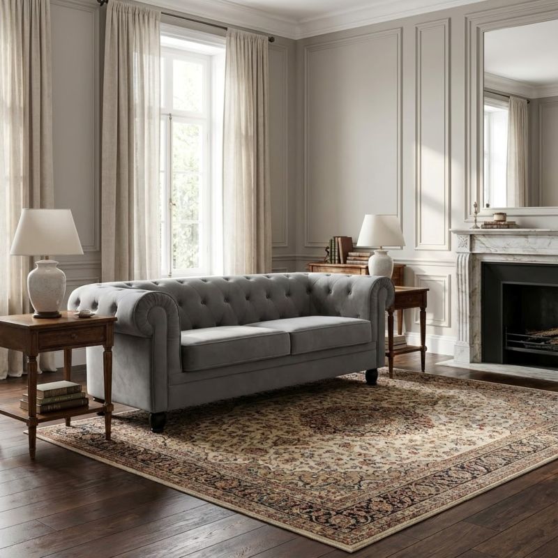 CHESTERFIELD - divano vintage in velluto