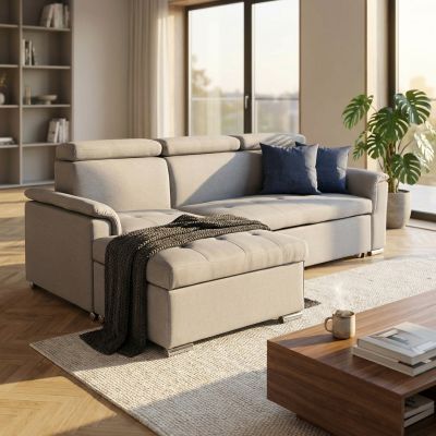 PETER - divano letto con penisola