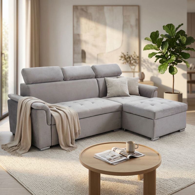 PETER - divano letto con penisola