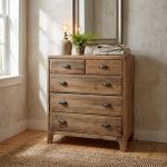 PEZ - cassettiera con 5 cassetti in legno di pino riciclato