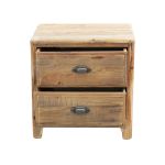 PEZ - comodino con 2 cassetti in legno di pino riciclato