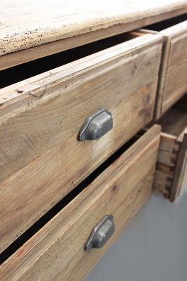 PEZ - porta tv con 6 cassetti in legno di pino riciclato